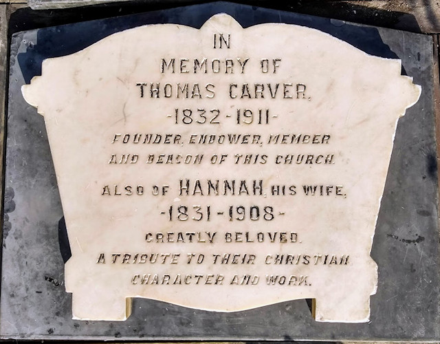 The Carver plaque after cleaning