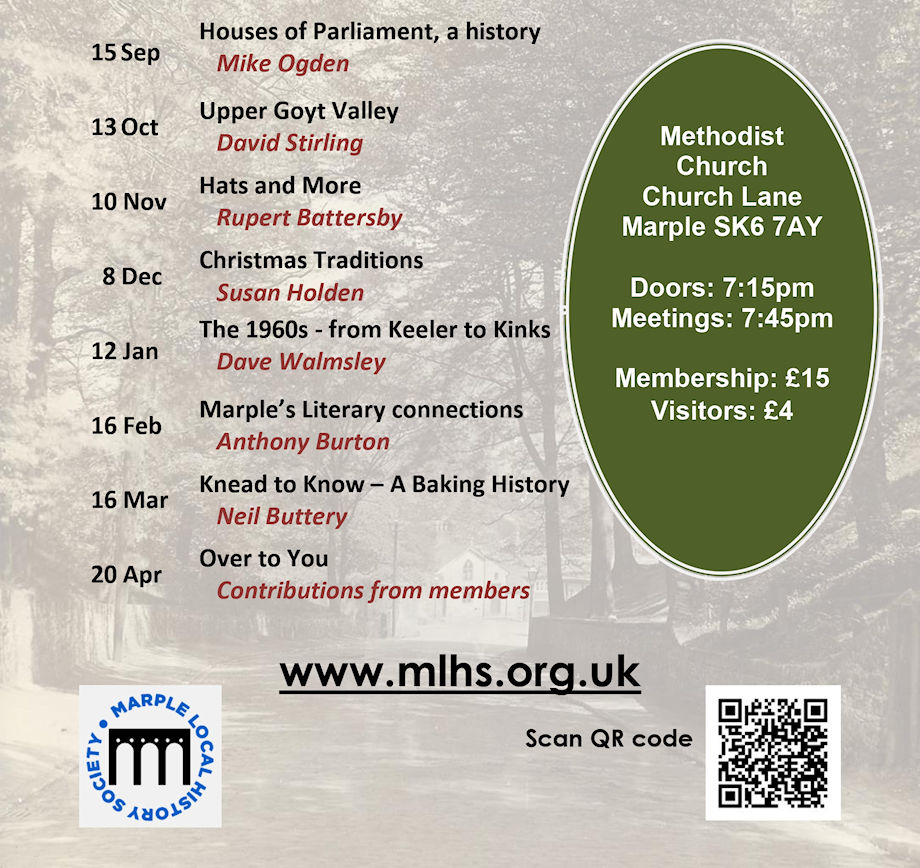 Marple Local History Society Programme 2025/2026