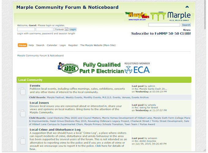Marple Community Forum and Noticeboard
