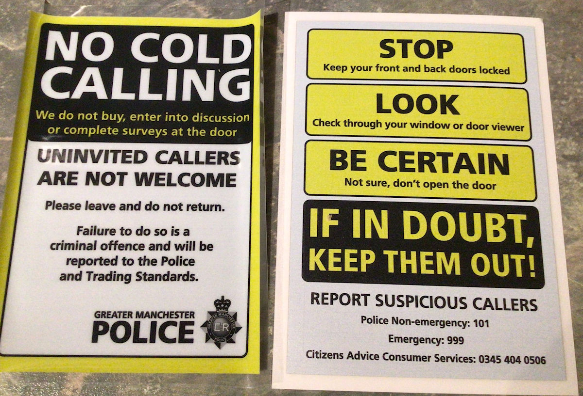 no cold call sticker