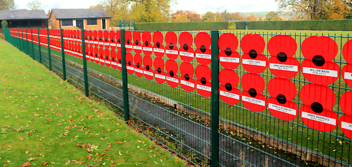 The 2020 Wall of Remembrance in Marple Memorial Park