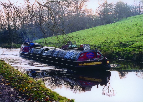 Narrowboat on Peak Forest Canal