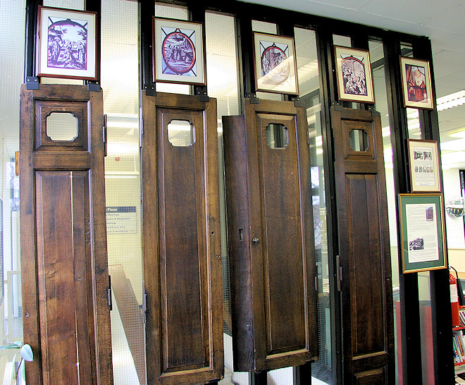 Marple Hall shutters installed in Marple Library